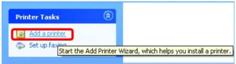 Printer Tasks Add a printer Set up faxing Start the Add Printer Wizard, which helps you install a printer.