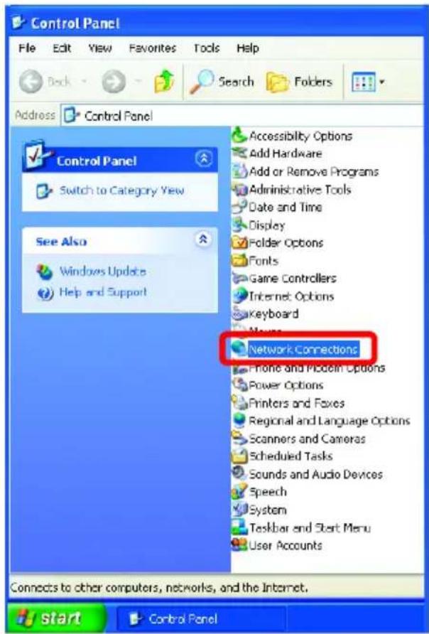 Control Panel File Edit View Favorites Tools Help Back Search Folders Address Control Panel Control Panel Switch to Category View See Also Windows Update Help and Support Accessibility Options Add Hardware Add or Remove Programs Administrative Tools Date and Time Display Folder Options Fonts Game Controllers Internet Options keyboard Mounts Network Connections Phone and Modem Options Power Options Printers and Foxes Regional and Language Options Scanners and Cameras Scheduled Tasks Sounds and Audio Devices Speech System Taskbar and Start Menu User Accounts Connects to other computers, networks, and the Internet. start Control Panel