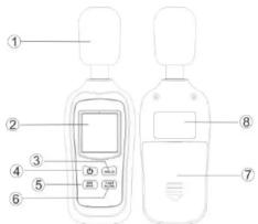 Diagram of two mobile phone devices with numbered labels pointing to their internal components.