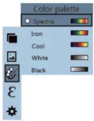 Color palette Spectra Iron Cool White Black
