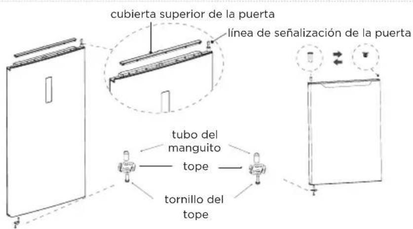 cubierta superior de la puerta línea de señalización de la puerta tubo del manguito tope tornillo del tope