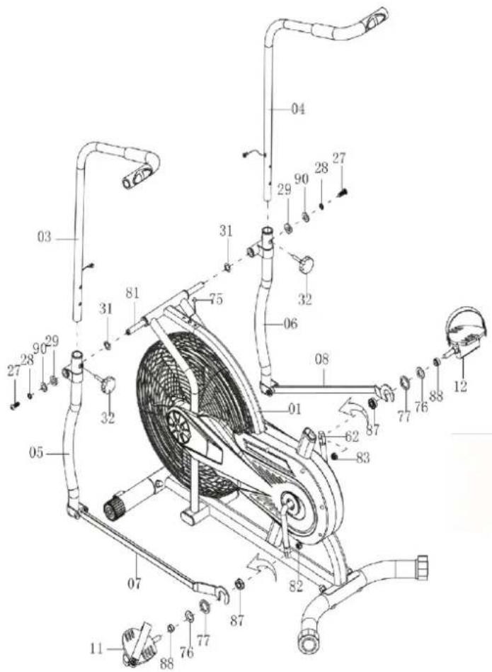 HMS Premium MP6590 - Montaż stabilizatora przedniego i tylnego - 1