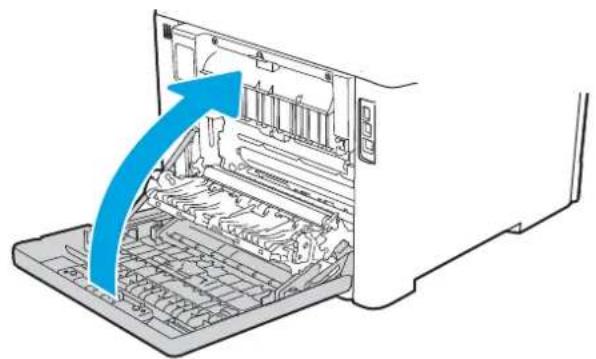Diagram of a computer motherboard showing an open chassis with a blue arrow indicating the process (no text or symbols present)