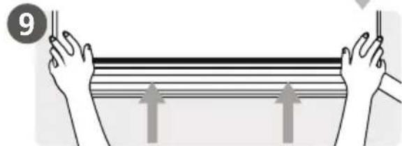Illustration of two hands holding a horizontal bar with upward arrows, no text or symbols present