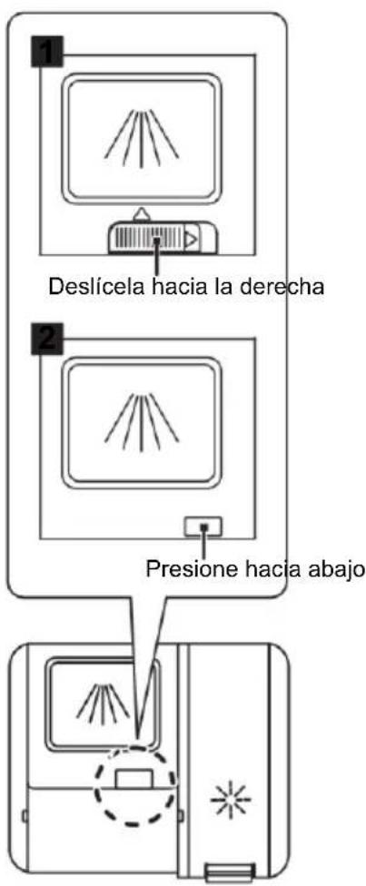 Deslicela hacia la derecha Presione hacia abajo