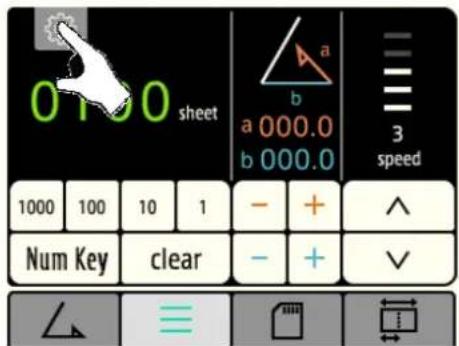 0100 sheet a 000.0 b 000.0 3 speed 1000 100 10 1 Num Key clear - + - + ✓