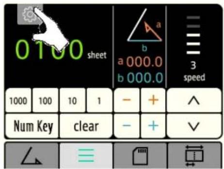 0100 sheet a 000.0 b 000.0 3 speed 1000 100 10 1 - + ^ Num Key clear - + ✓ ≡