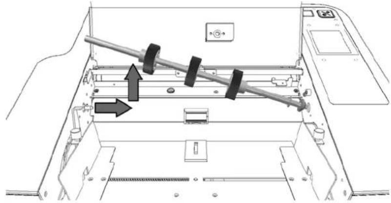MBM 408A - 6-6 : Removal and installation of paper separator, paper feed rubber roller, brake rubber - 1