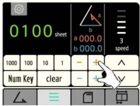 0100 sheet a 000.0 b 000.0 3 speed 1000 100 10 1 Num Key clear - + - - + -