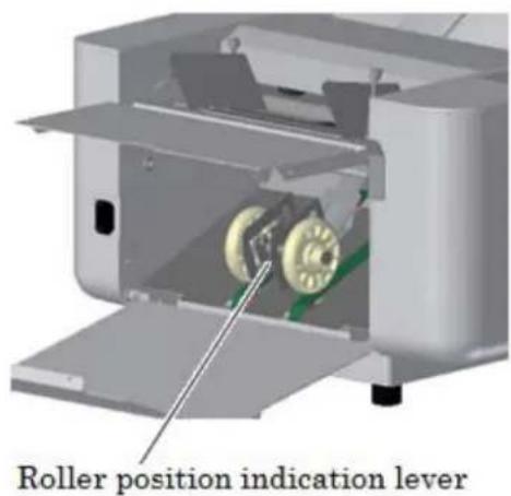Roller position indication lever