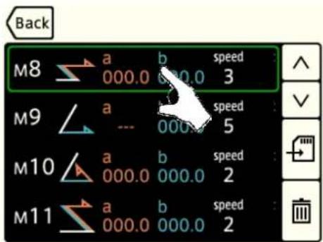 Back M8 a b speed 000.0 000.0 3 M9 a b speed --- 000.0 5 M10 a b speed 000.0 000.0 2 M11 a b speed 000.0 000.0 2