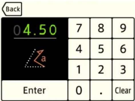 Back 04.50 7 8 9 4 5 6 1 2 3 Enter 0 . Clear