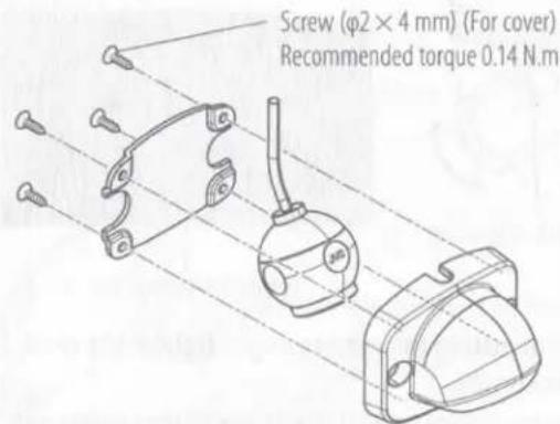 Screw (φ2 × 4 mm) (For cover) Recommended torque 0.14 N.m