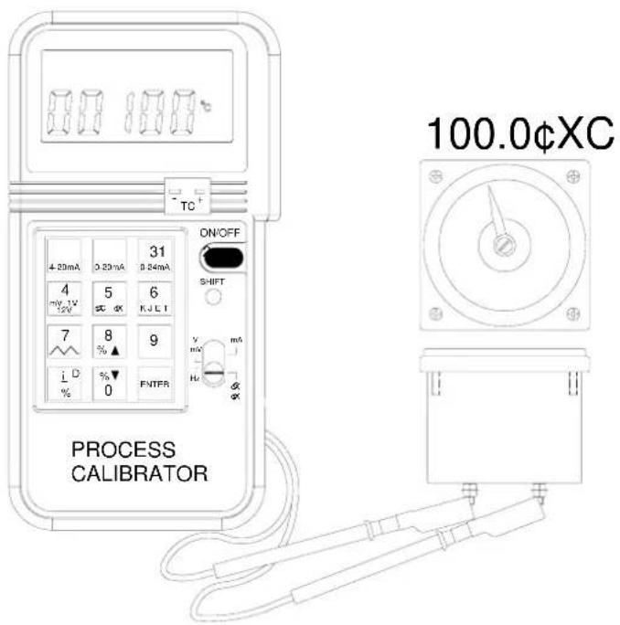 100.0¢XC ON/OFF 4-20mA 0.20mA 0.24mA 31 4 5 6 ~W % 7 K J L I % D % 8 9 % 0 ENTER PROCESS CALIBRATOR