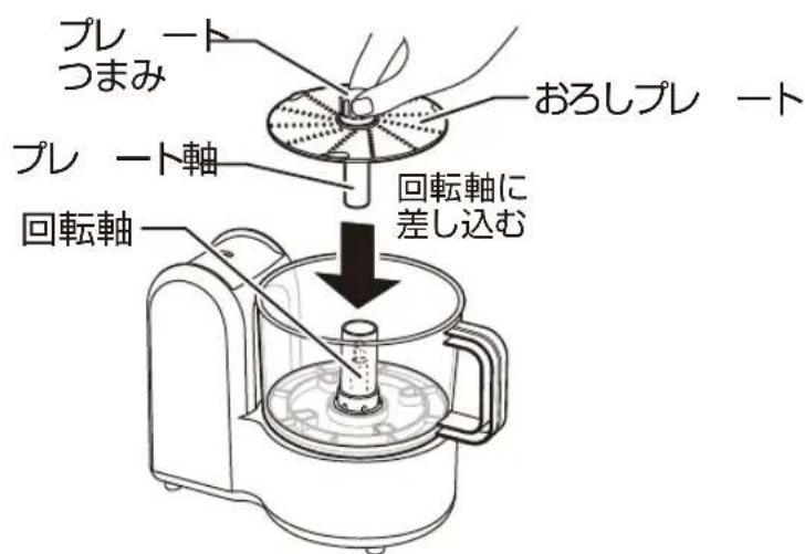 Yamazen MFC-T500 - おろしプレートを取りつけて食材をのせる つづき - 1