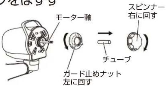 Yamazen YWX-BGD305 - スピンナー、ガード止めナット、チューブをはずす - 1