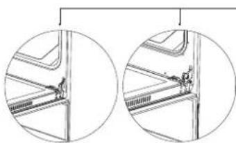 Technical line drawing of two mechanical components with mounting holes (no text or symbols)