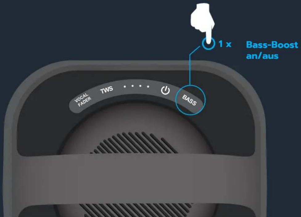 VOCAL FADER TWS ... BASS 1 x Bass-Boost an/aus