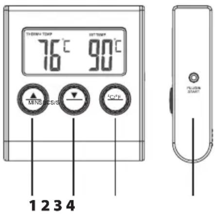 THERM-TEMP 76°C 90°C MINES/DES/GE °C/°C 1 2 3 4 PULDER START