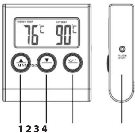 THOMA-TEMP 76°C 90°C MINISTICS/S °C/F 1 2 3 4 FLU/ON START