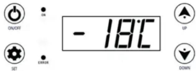 - 18°C SET ERROR UP DOWN
