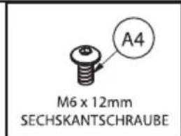 A4 M6 x 12mm SECHSKANTSCHRAUBE