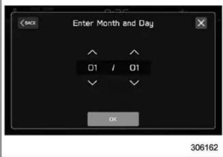 Enter Month and Day 01 / 01 OK 306162