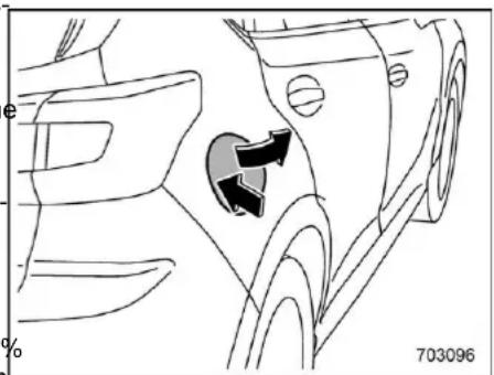 SUBARU Impreza Wagon (1995) - ▼ Locations of the fuel filler lid - 1