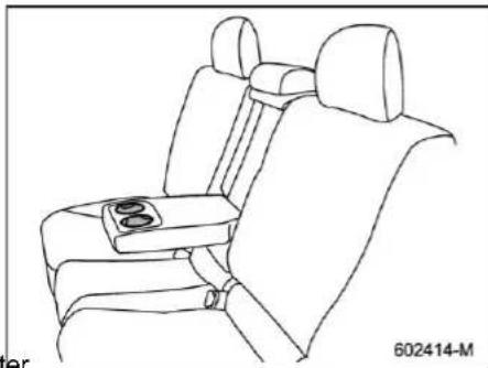 SUBARU Impreza Wagon (1995) - ■ Rear Passenger's Cup Holder (If Equipped) - 1