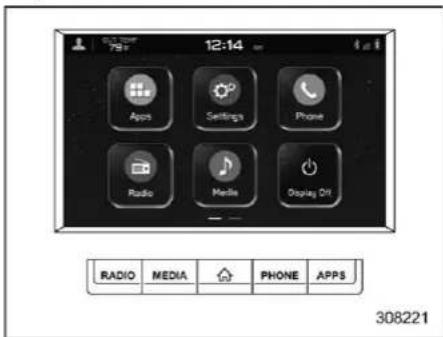 12:14 Apps Settings Phone Radio Media Display Off RADIO MEDIA PHONE APPS 308221