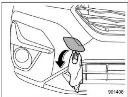 SUBARU Impreza Wagon (1995) - Front towing hook: - 1
