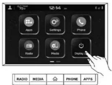 12:14 Apps Settings Phone Radio Media Display RADIO MEDIA PHONE APPS