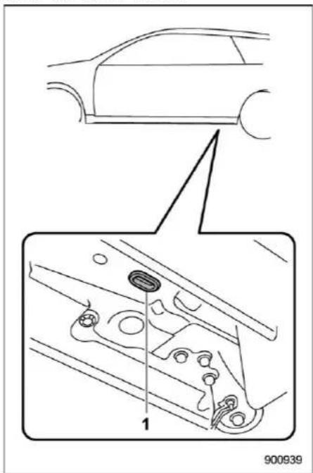 Technical diagram showing car head and internal components with numbered labels, likely illustrating a mechanical or electrical assembly.
