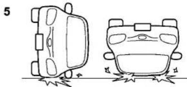 SUBARU Impreza Wagon (1995) - Examples of the types of accidents in which the SRS side airbag is unlikely to deploy - 5
