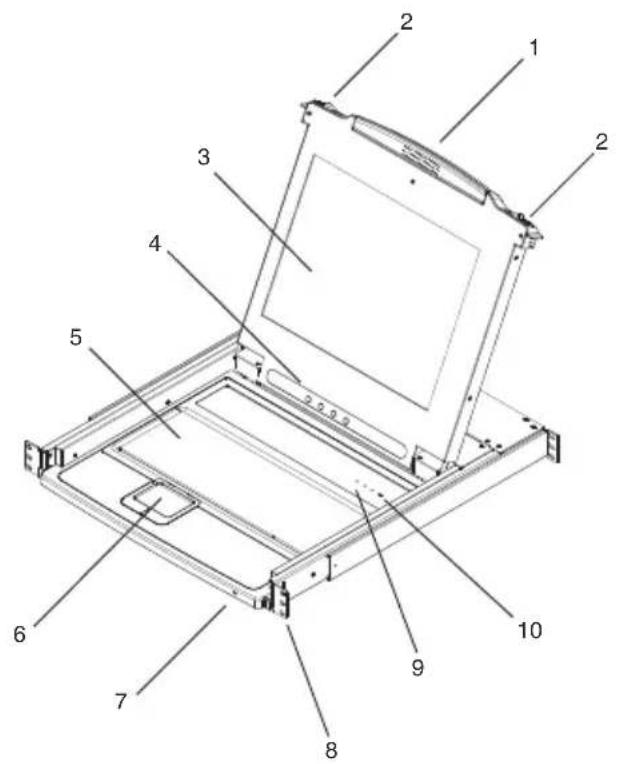Technical diagram of a laptop chassis with numbered components for identification