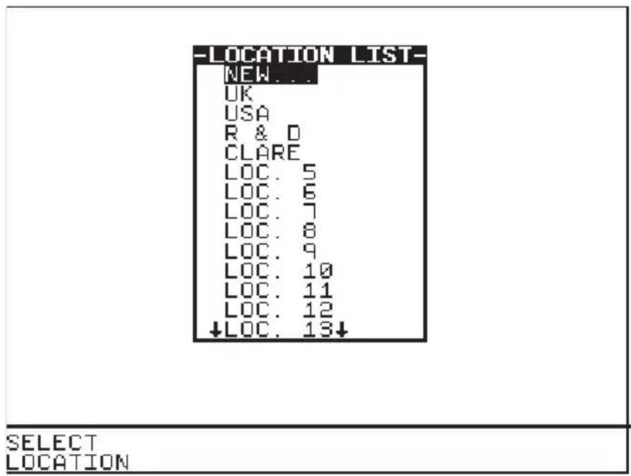 Seaward H101 - How to Change Location Name - 1