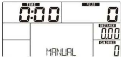 0:00 0:00 0 MANUAL 0 DISTANCE 0.00 CALORIES 0