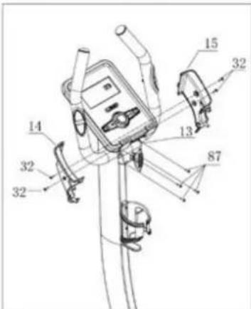 Technical diagram of a mechanical device with numbered components for identification