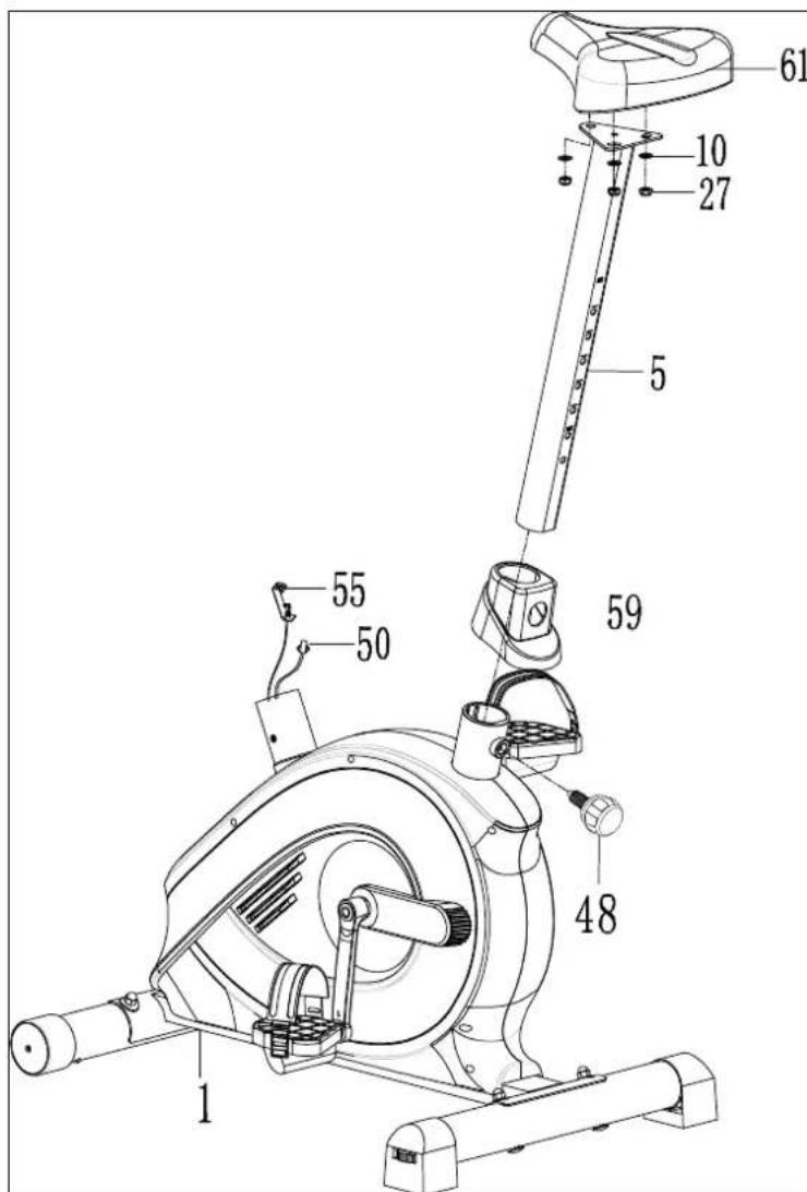 HMS Premium M5560 - Instalace sloupku sedla a sedla - 1