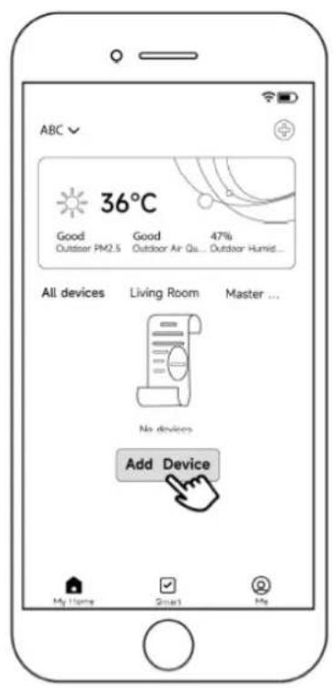 ABC 36°C Good Good 47% Outdoor PM2.5 Outdoor Air Qiu... Outdoor Humid... All devices Living Room Master ... No devices Add Device My Home Smart Me
