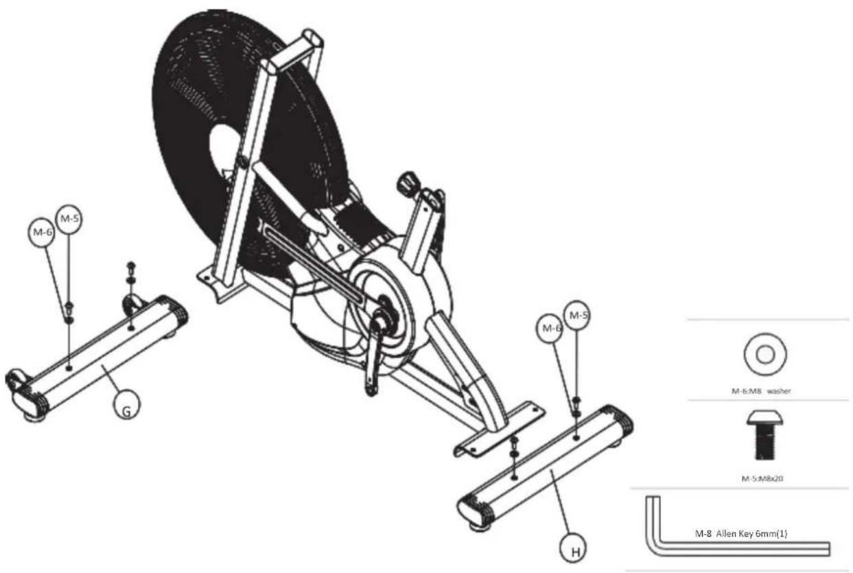 M-6 M-5 G M-6 M-5 H M-6:MB washer M-5:M8x20 M-8 Allen Key 6mm(1)