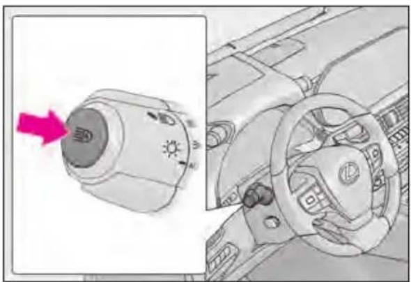 LEXUS LS 500h (2025) - Turning the high beams on/off manually - 2