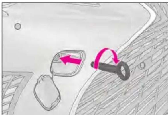 LEXUS LS 500h (2025) - Emergency towing procedure - 3
