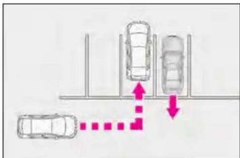 Diagram showing car traffic flow with arrows indicating direction and distance markers