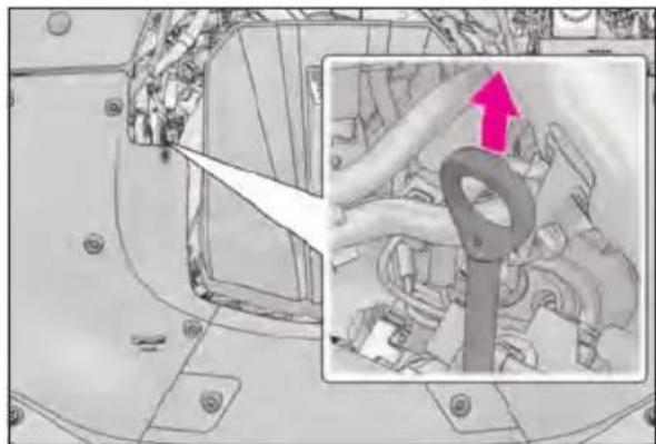 LEXUS LS 500h (2025) - Checking the engine oil - 1