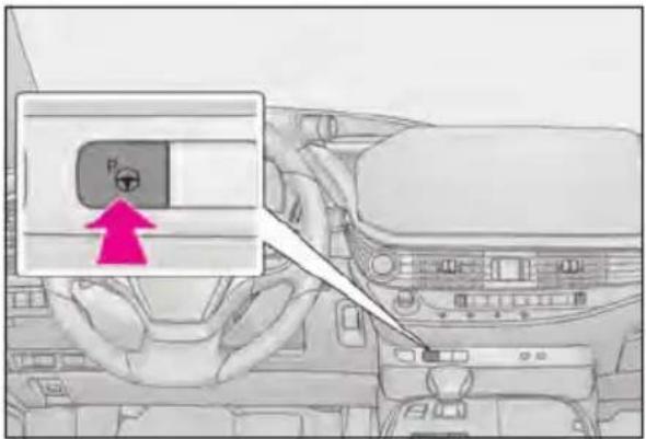 Diagram showing a hand pressing a device with an arrow pointing to it, indicating a process or action.