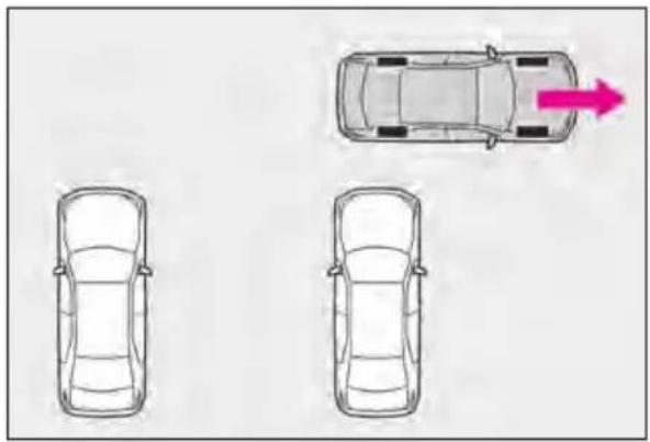 LEXUS LS 500h (2025) - Leaving a parking space using the perpendicular exiting (forward/reverse) function - 3