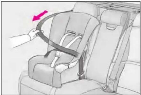LEXUS LS 500h (2025) - Child restraint system fixed with a seat belt - 7