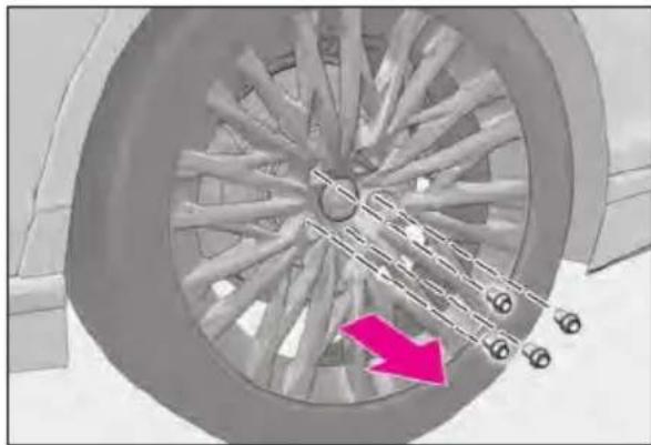 LEXUS LS 500h (2025) - Removing a tire - 6