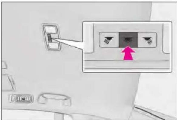 Diagram showing a device with three ports and a pink arrow pointing to one port, indicating a specific location or connection point.